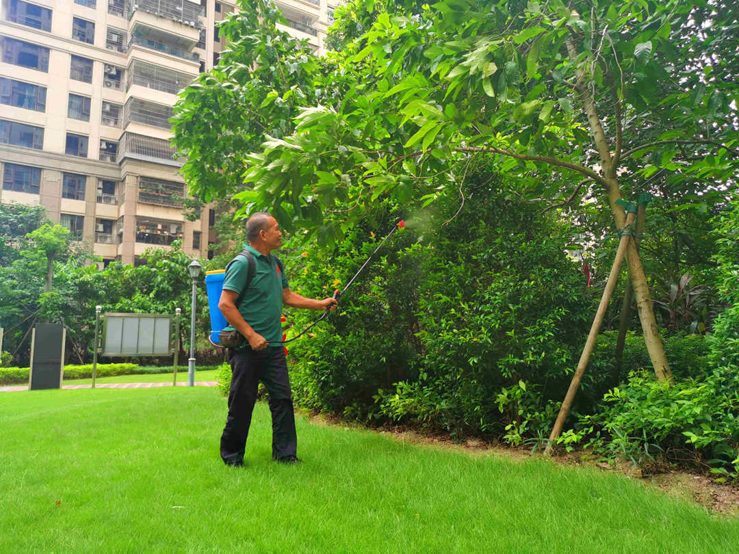 小区绿化养护夏日打药